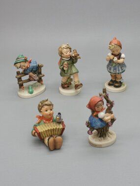 Lot of 5 Hummel Apple Tree TMK6 Boys Girls Vintage Figurines Goebel - W. Germany